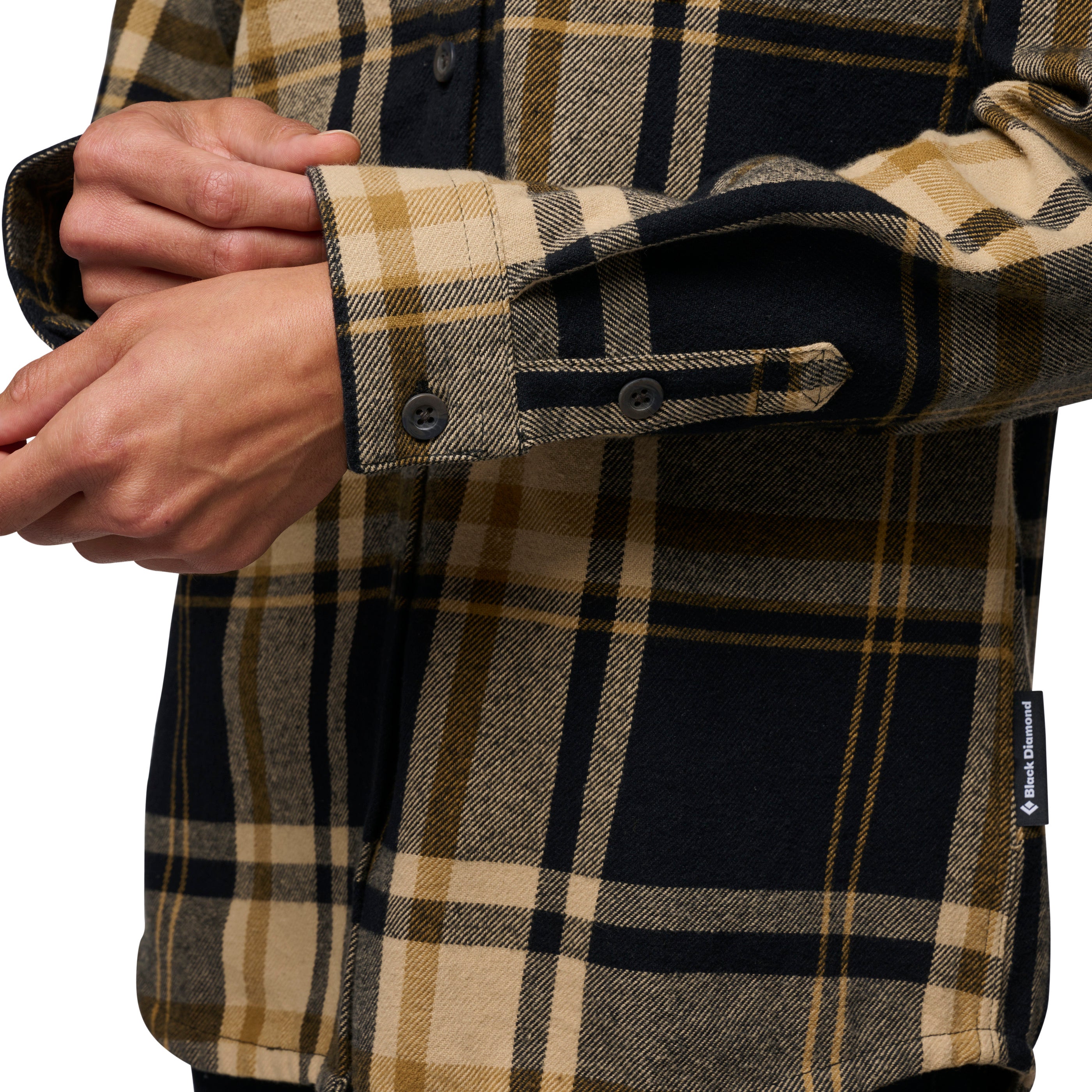 Khaki-Black Plaid ~ Model is 5' 8" | Chest 34" | Waist 27" | Size Small/6