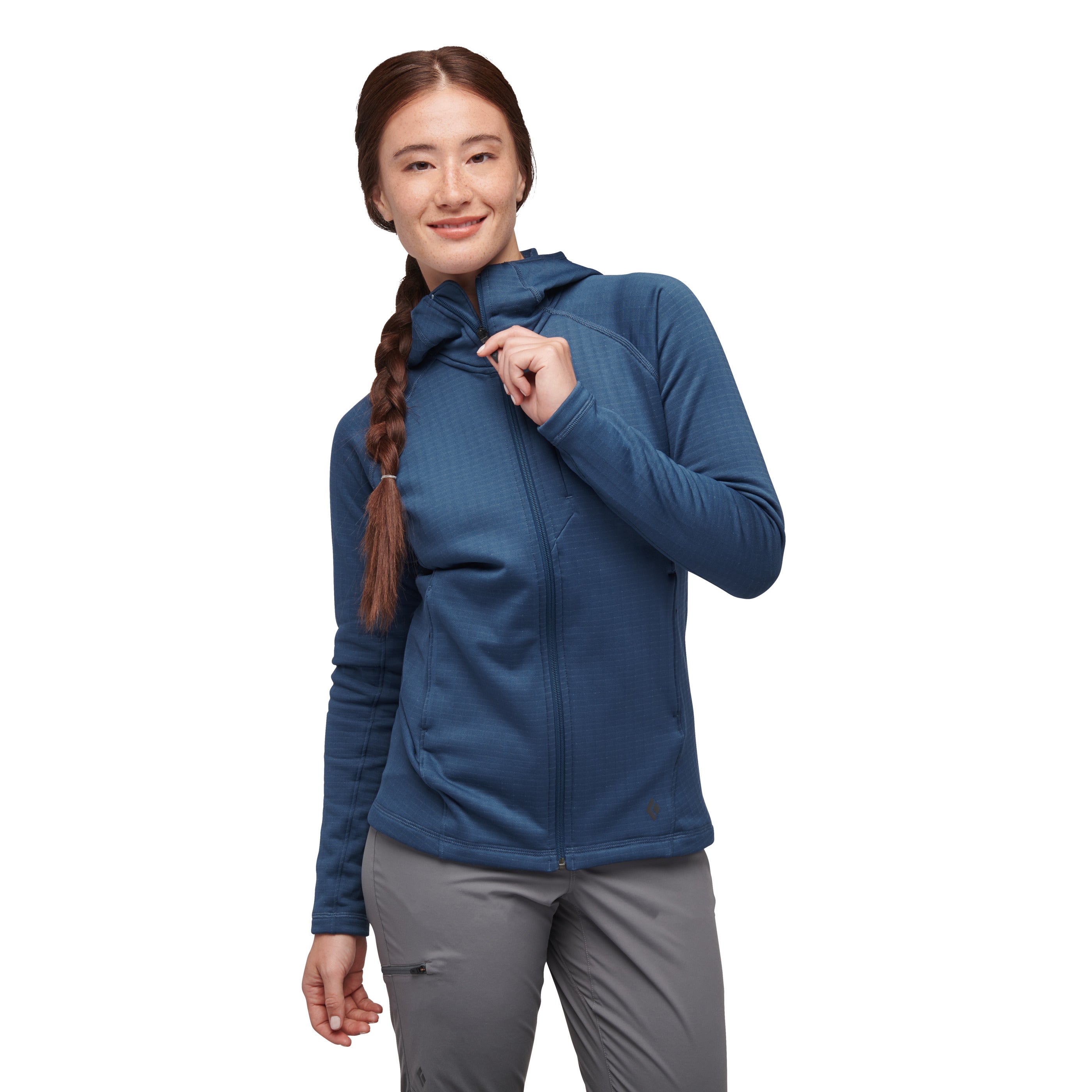 Ink Blue ~ Model Height 5' 7" | Chest 36" | Waist 27" | Size Small/6