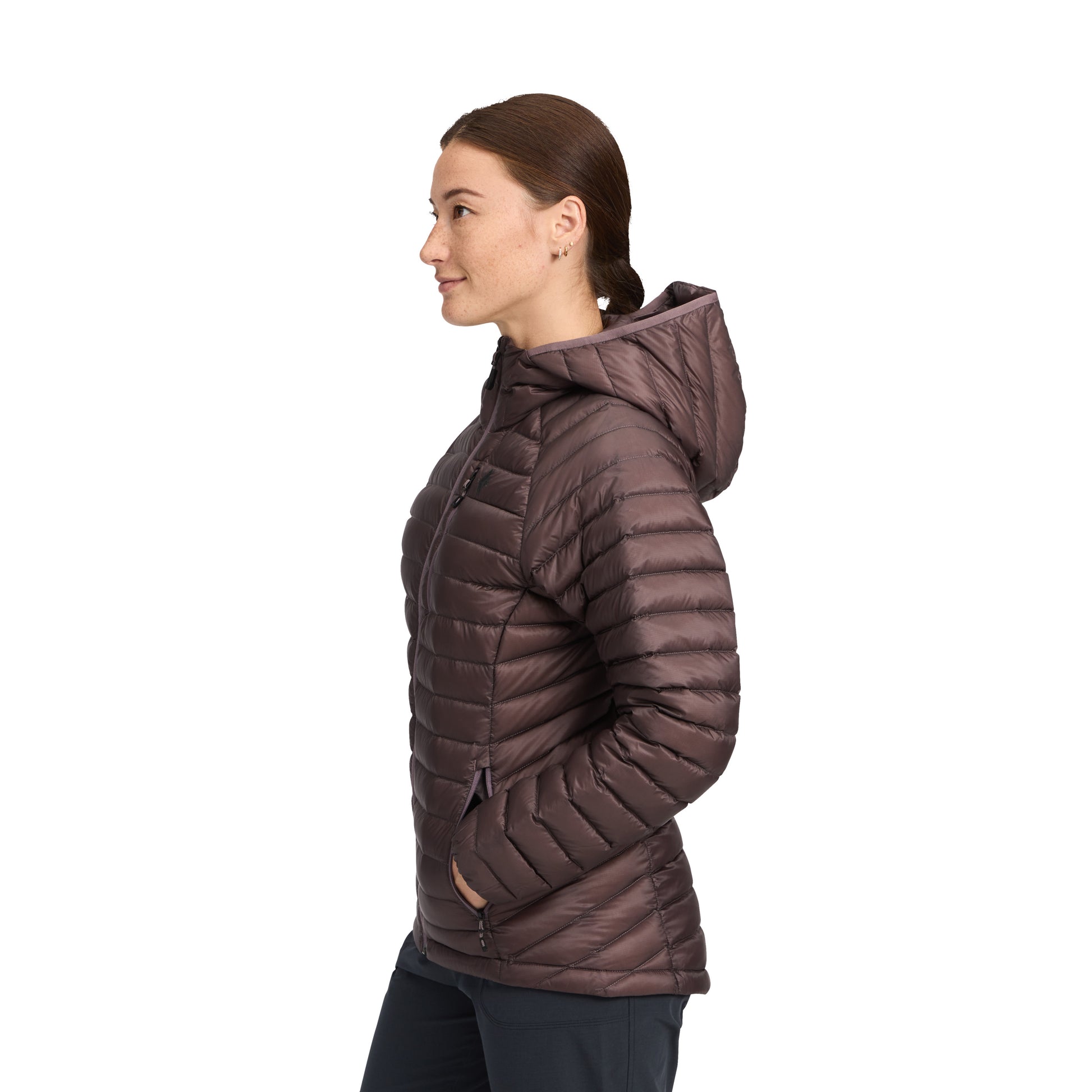 Dark Mauve ~ Model Height 5' 7" | Chest 36" | Waist 27" | Size Small/6