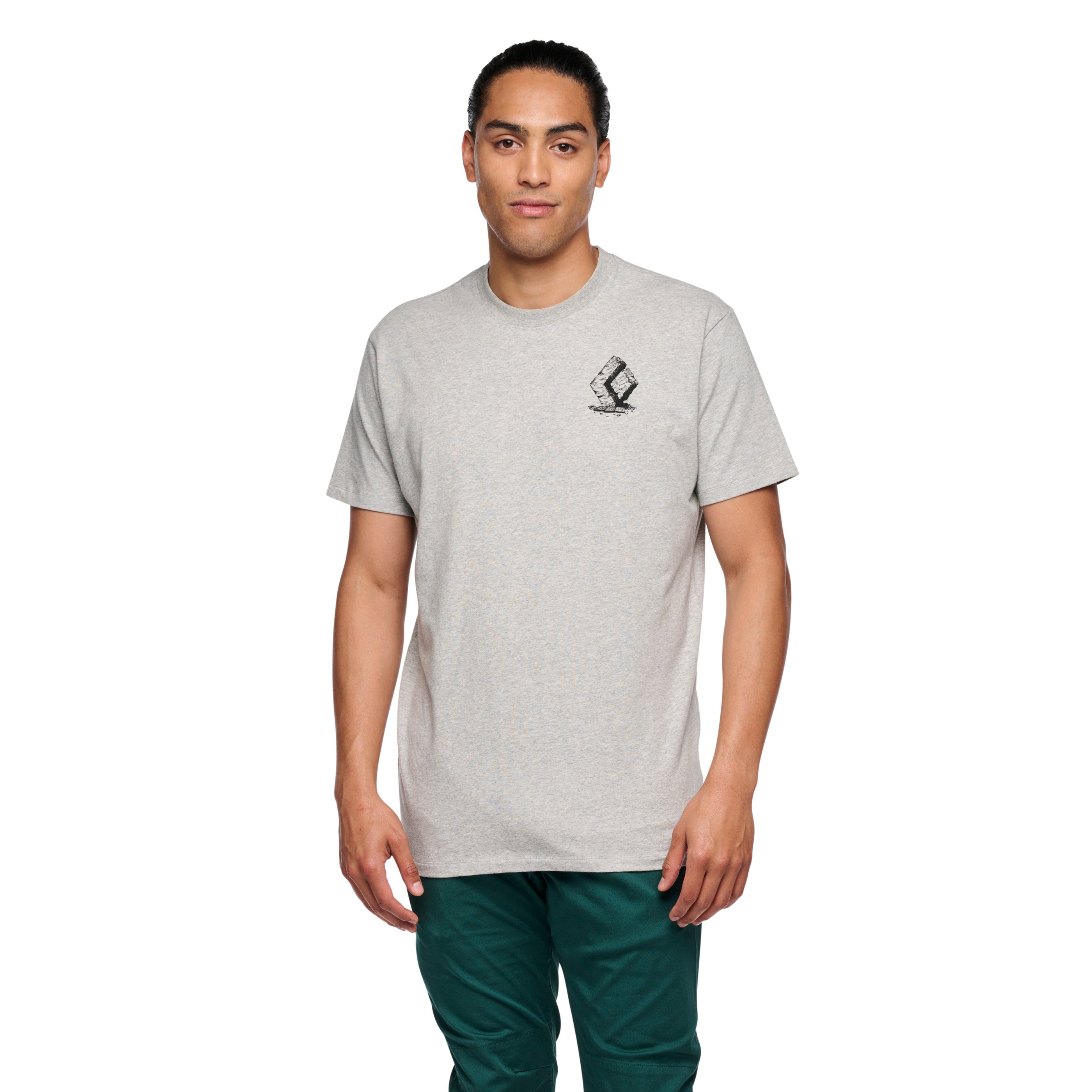 Nickel Heather ~ Model is 6' 1" | Chest 39" | Waist 32" | Size Medium/32