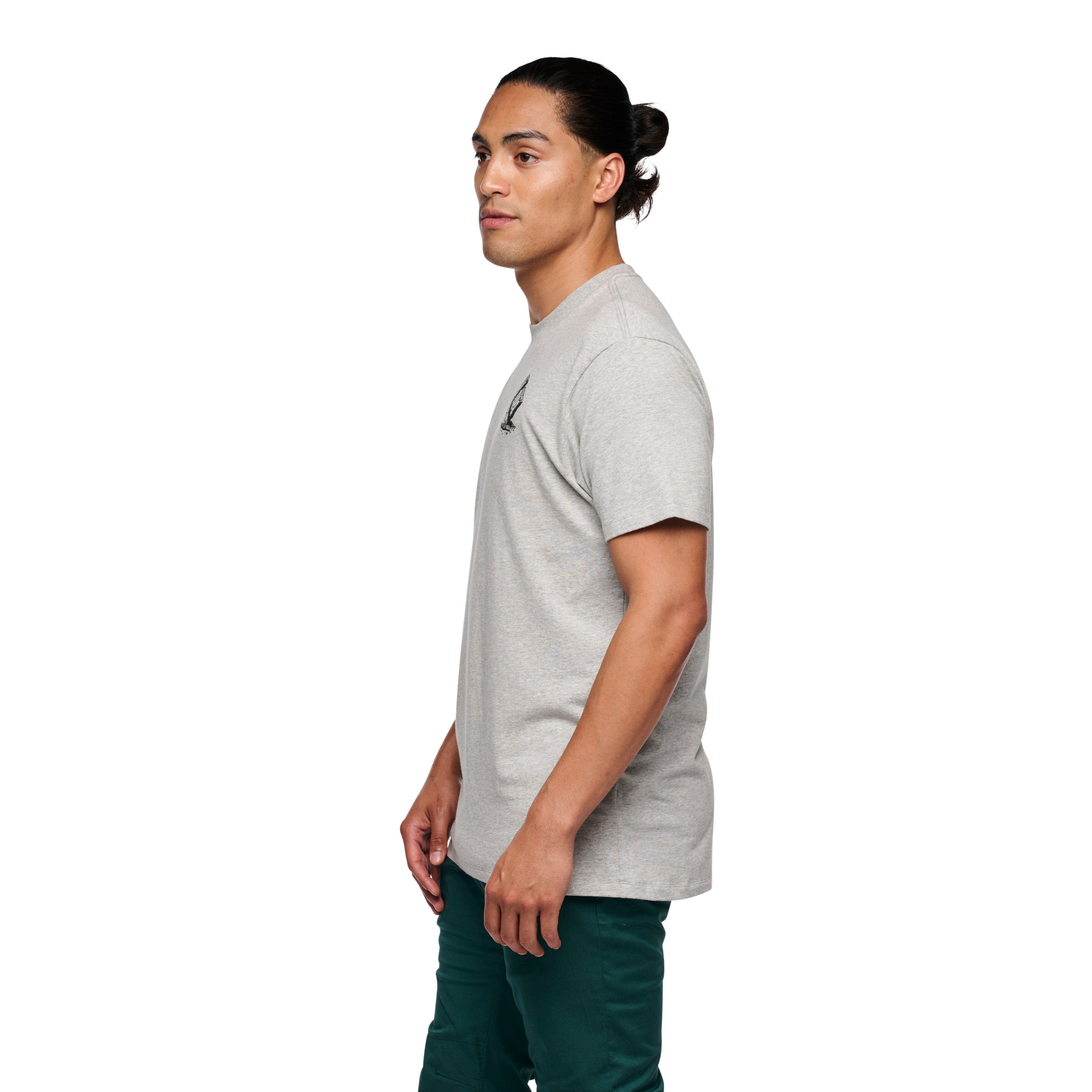 Nickel Heather ~ Model is 6' 1" | Chest 39" | Waist 32" | Size Medium/32