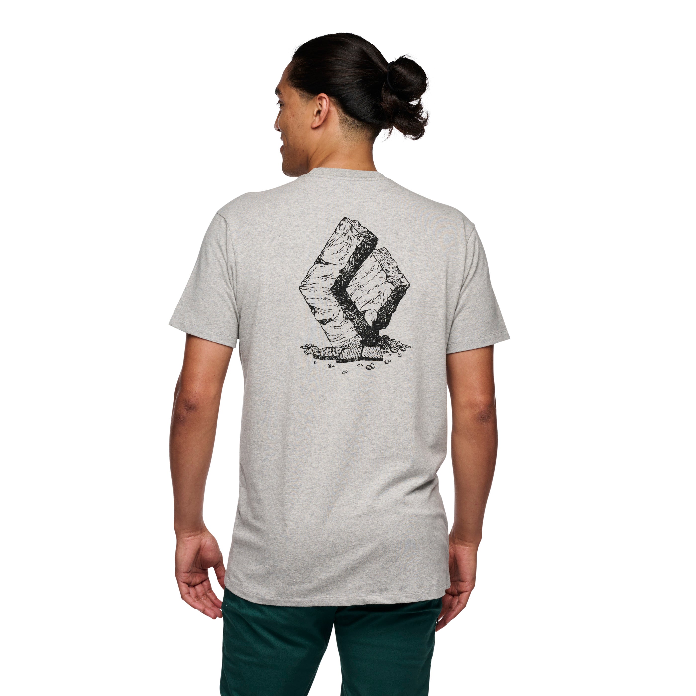 Nickel Heather ~ Model is 6' 1" | Chest 39" | Waist 32" | Size Medium/32