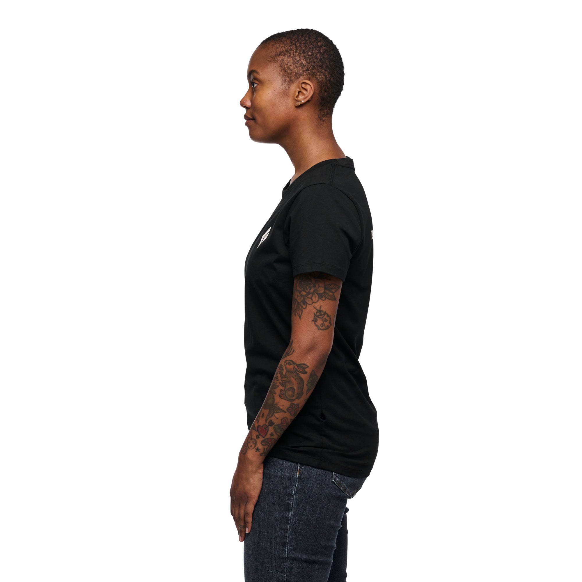 Black ~ Model is 5' 7" | Chest 34" | Waist 28.5" | Size Small/6